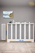 BAGAX Petek Önü Dresuar Kaplama 116cm Çok Amaçlı Dolaplar Mobilya Kalorifer Petek Önü Kapatma Dekorasyon thumbnail 1