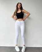 Gabardin Kumaş Yüksek Bel Pantolon 94cm bel36cm thumbnail 5
