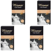 Miamor Cream Ciğerli Kedi Likit Kedi Ödülü 6x15 Gr X 4 Adet thumbnail 1