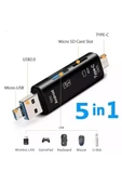 Micro Usb -type C - Usb Telefon Adaptörü Micro Sd/usb Okuyucu Dönüştürücü 16 gb kart hedıye thumbnail 5