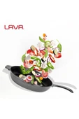 LAVA Döküm Yuvarlak Kızartma Tavası Döküm Demir Yekpare Saplı Premium Serisi28cm-LV Y TV 28 PR GR thumbnail 7