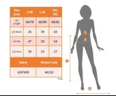 Kadın Yüksek Bel Kuşaklı Yanlardan Düğmeli Mini Deri Etek thumbnail 5