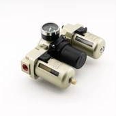 Yüksek Kapasite Üçlü Şartlandırıcı 1/2'' Pnömatik Hava Filtre Regülatör Yağlayıcı FRL Seti Kompresör thumbnail 3