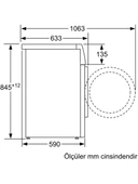 Profilo CMN12190TR 9 kg 1200 Devir Çamaşır Makinesi thumbnail 4