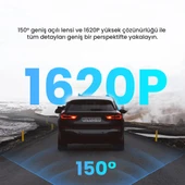 +360 Botslab Hk50 Set / 3k Qhd Wifi 150 Ultra Geniş Açı Gece Görüşlü Akıllı Araç Kamera + Park Kiti thumbnail 2