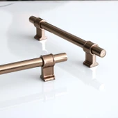 Mobilya Dolap Mutfak Kapak Çekmece Dolabı Kulpları Kulbu Kulpu Bronz Metal Kulp 128 mm-12.8 cm thumbnail 5