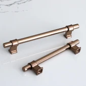 Mobilya Dolap Mutfak Kapak Çekmece Dolabı Kulpları Kulbu Kulpu Bronz Metal Kulp 128 mm-12.8 cm thumbnail 2
