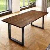 Yemek Masası Ahşap Masa Mutfak Masası Doğal Ağaç Masa - 2