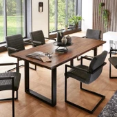 Yemek Masası Ahşap Masa Mutfak Masası Doğal Ağaç Masa - 1