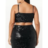 Payetli Uzun Kalem Etek 80 cm thumbnail 5