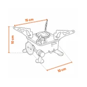 Mini Portatif Kamp Ocağı Taşınabilir Tek Gözlü Kırmızı Renk Kartuşlu Manyeto Çakmaklı Piknik Ocak thumbnail 9