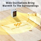 İç Mekan Kullanımı için Isıtıcı 90 Derece Salınımlı ECO Taşınabilir Isıtıcı Devrilme ve Aşırı Isınma Koruması 4 Modlu 1000W PTC Seramik Elektrikli Isıtıcı thumbnail 4