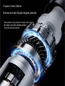 17000PA 100W Araç Süpürgesi LED Ekranlı, Ev Ofis Araba İçin El Süpürgesi Hepa Filtreli thumbnail 5