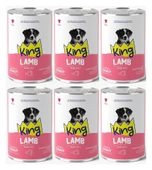 King Et Parçacıklı Kuzu Etli Yavru Köpek Konserve 400 Gr*6 ADET thumbnail 1