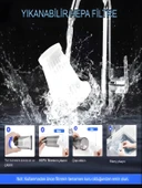 17000PA 100W Araç Süpürgesi LED Ekranlı, Ev Ofis Araba İçin El Süpürgesi Hepa Filtreli thumbnail 3