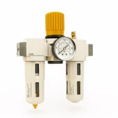 Yüksek Kapasite Üçlü Şartlandırıcı 1/2'' Pnömatik Kompresör Hava Filtre Regülatör Yağlayıcı FRL Seti thumbnail 4