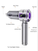 17000PA 100W Araç Süpürgesi LED Ekranlı, Ev Ofis Araba İçin El Süpürgesi Hepa Filtreli thumbnail 7