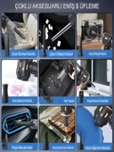 17000PA 100W Araç Süpürgesi LED Ekranlı, Ev Ofis Araba İçin El Süpürgesi Hepa Filtreli thumbnail 4