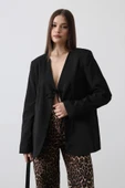 Önü Bağlamalı Blazer Ceket  iyah thumbnail 1