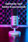 Torima YU7 Beyaz USB/XLR Çift Çıkışlı Podcast, Vokal Kaydı, Oyun İçin Dinamik Mikrofon thumbnail 3