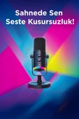 Torima YU7 Siyah USB/XLR Çift Çıkışlı Podcast, Vokal Kaydı, Oyun İçin Dinamik Mikrofon thumbnail 2