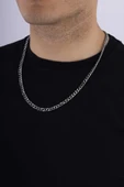 Gümüş Pazarım Oksitli Klasik Gurmet Erkek Çelik Zincir thumbnail 3