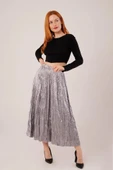 idi Boy Pileli Saten Gri Etek thumbnail 3