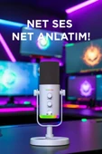 Torima YU7 Beyaz USB/XLR Çift Çıkışlı Podcast, Vokal Kaydı, Oyun İçin Dinamik Mikrofon thumbnail 2
