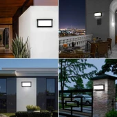 Elektrikle Çalışır, 30 Watt 3200 Kelvin İç ve Dış Mekan Aplik, Bahçe, Kapı Girişi, Balkon Armatürü thumbnail 5