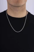 Gümüş Pazarım Klasik Burgu Model Erkek Çelik Zincir thumbnail 1