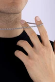 Gümüş Pazarım Klasik Burgu Model Erkek Çelik Zincir thumbnail 2