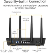 Asus TUF-AX4200 WIFI6 Gaming Extendable Router-Mobile Gaming Mod-Gaming Port 4G 5G Mobile Tethering-AiProtection thumbnail 4