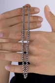 Gümüş Pazarım Sarmal Model Trend Erkek Çelik Zincir thumbnail 4