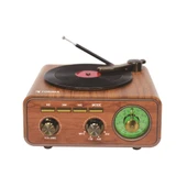 Torima D75 Ahşap Plak Görünümlü Nostalji Kablosuz Speaker / Wireless Hoparlör thumbnail 6