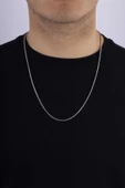 Gümüş Pazarım Silindir Model İtalyan Erkek Çelik Zincir thumbnail 1