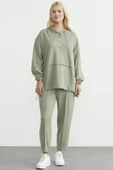 Scuba Oversize Tunik Eşofman Takım - Fıstık Yeşili thumbnail 1