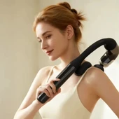 BUFFER® 4 Farklı Başlıklı Uzun Saplı Derin Doku Masaj Tabancası, Boyun, Omuz ve Sırt için Ergonomik Saplı Çoklu Masaj Mo thumbnail 3