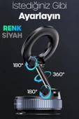 2li MagnetPRO 360° Ayarlanabilir Araç İçi Masa Üstü Vakumlu Mıknatıslı Magsafe Telefon Tutucu Siyah thumbnail 2