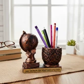 Dünya Tasarımlı Kalemlik - Öğretmenler Günü Hediyesi thumbnail 1