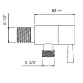 1 Adet Alafranga Flex Hortum Bağlantı Ara Musluk Klozet Aç Kapa Taharet Musluğu Metal Rezervuar Wc thumbnail 5