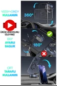 2li MagnetPRO 360° Ayarlanabilir Araç İçi Masa Üstü Vakumlu Mıknatıslı Magsafe Telefon Tutucu Siyah thumbnail 3