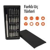 Mini 24 Parça Tornavida Seti Hassas Mıknatıslı Bilgisayar Telefon Elektronik Tamiri İçin İdeal thumbnail 5