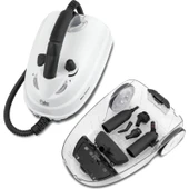 Fakir Max Steam Buharlı Temizleyici 1500 W Beyaz Renk Cam Yüzeyler İçin Aksesuarlarla thumbnail 2