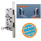 PVC WC Banyo Kapı Ahşap Kapı Oda Gömme Kilit Gövde Kilidi Silindirsiz Barelsiz Kendinden Anahtarlı thumbnail 1