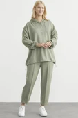 Scuba Oversize Tunik Eşofman Takım - Fıstık Yeşili thumbnail 4