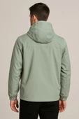 Kapüşonlu Fermuarlı Yeşil Renk Yağmurluk thumbnail 2