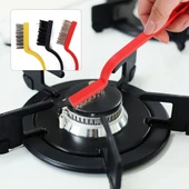 3 Lü Detay Temizlik Fırça Seti  Araba -Mutfak Ocak - Fayans Temizlik Fırça (Bakır- Demir- Plastik) thumbnail 3