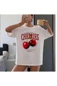 KOZİA OUTDOORS MALKOCBEY CHERRIES BASKILI OVERSİZE BASİC O YAKA T-ŞHİRT thumbnail 6