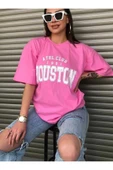 KOZİA OUTDOORS malkoçbey houston baskılı oversize unisex basic t-şihirt thumbnail 2