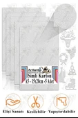 Simli Karton A5 15x20 cm 5 li 1 Paket Simli Fon Kartonu Parıltılı Kağıt Anasınıfı Kreş Etkinlik Proje Dekoratif thumbnail 4
